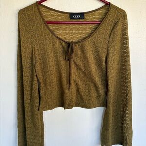 Cider Olive Green Blouse (No Undershirt)